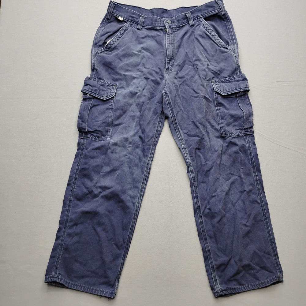 Carhartt FRB240-DNY Flame Resistant Cargo Pants Dark Navy 36x30